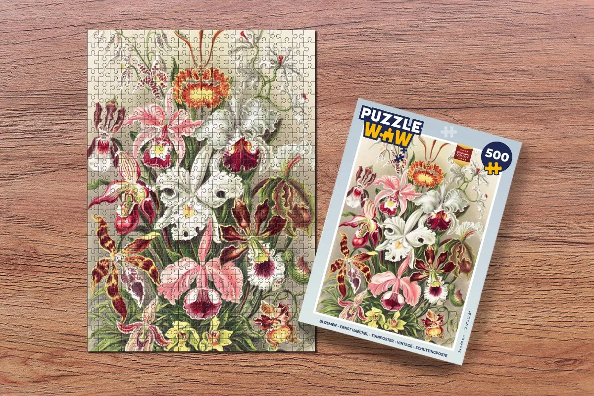 PuzzleWow Ernst Haeckel Orchidee Legpuzzel 500 Stuks - Multicolor