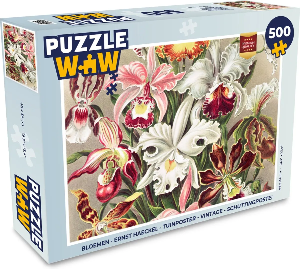 PuzzleWow Ernst Haeckel Orchidee Legpuzzel 500 Stuks - Multicolor