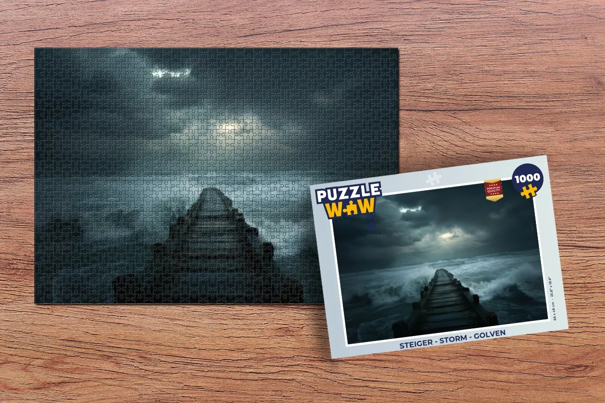PuzzleWow Steiger Storm Golven Legpuzzel 1000 Stuks