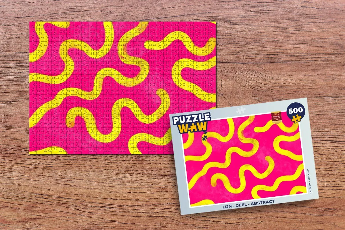 PuzzleWow Abstract Legpuzzel 500 Stuks - Geel - MPN 8721406852049