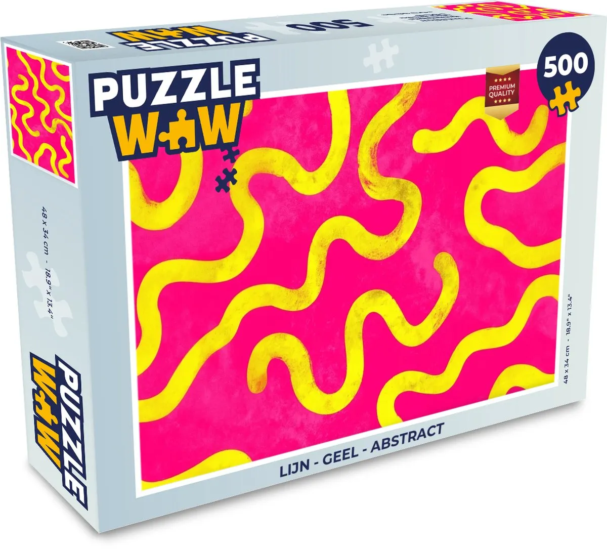 PuzzleWow Abstract Legpuzzel 500 Stuks - Geel - MPN 8721406852049