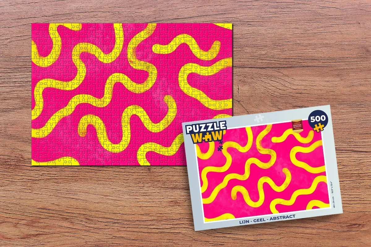 PuzzleWow Abstract Legpuzzel 500 Stuks - Geel - MPN 8721406852049