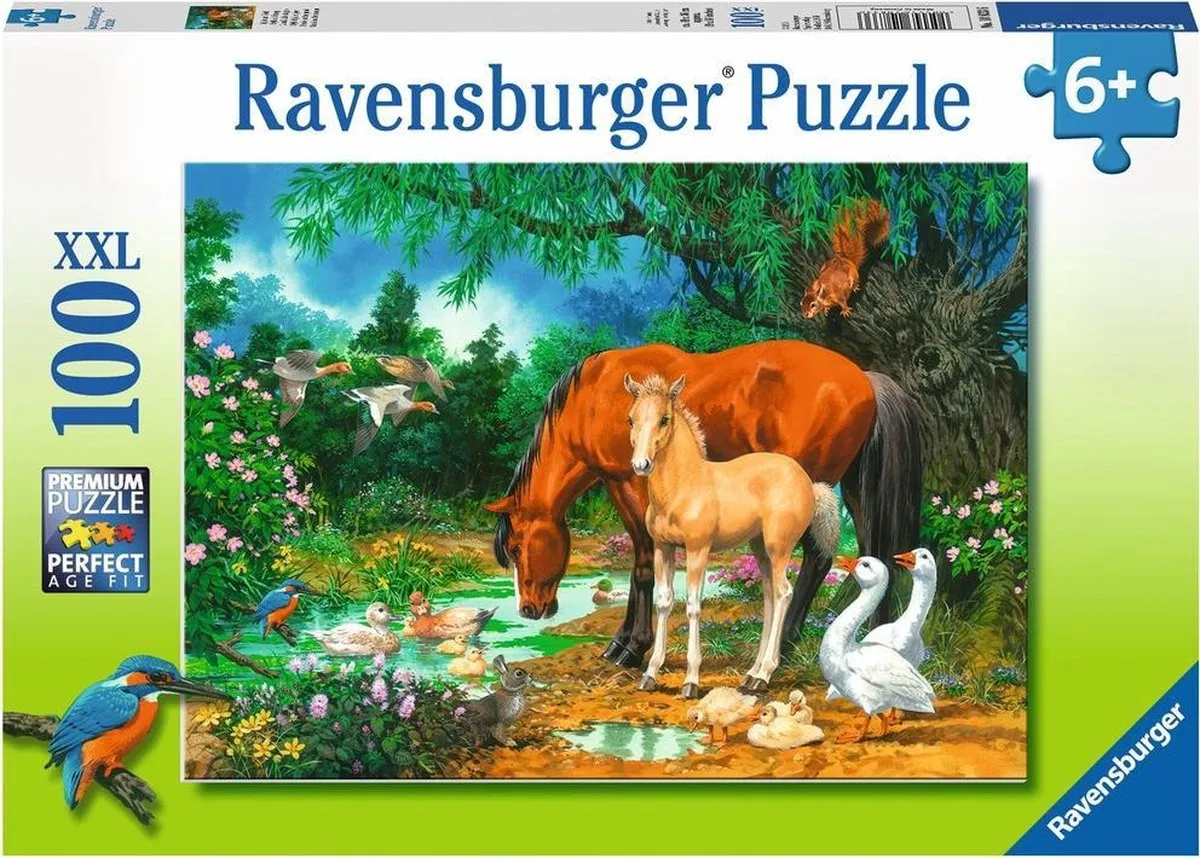 Ravensburger Idylle bij de vijver Legpuzzel 100 Stuks