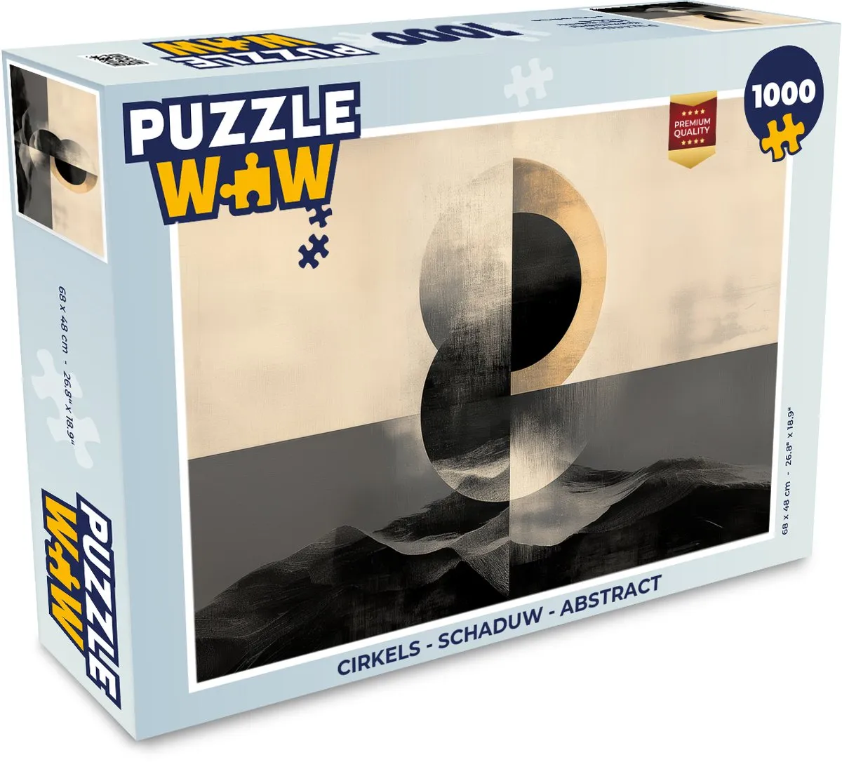 PuzzleWow Cirkels Schaduw Abstract Legpuzzel 1000 Stuks