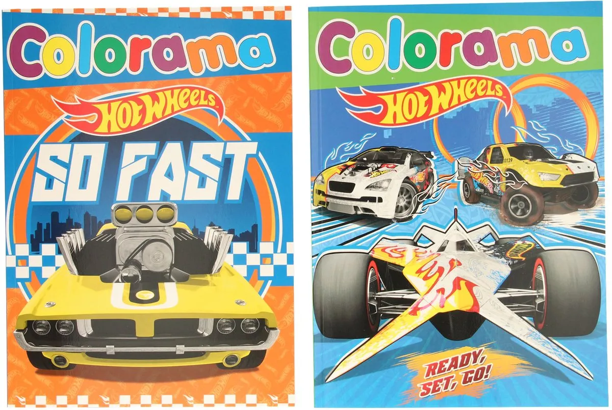 Hot Wheels Colorama Kleurboek - 30 Pagina's - Multicolor
