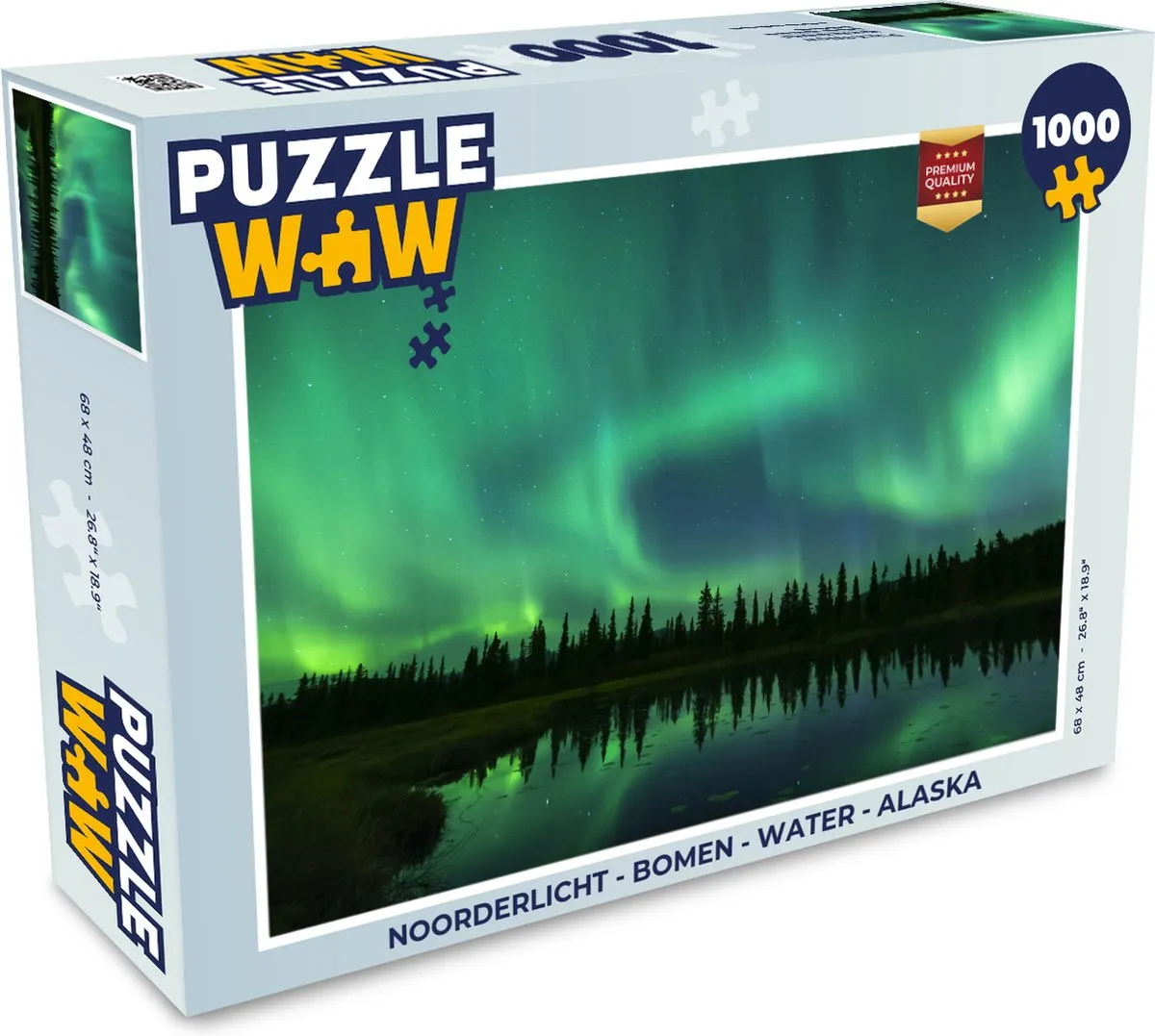 PuzzleWow Noorderlicht Alaska Legpuzzel 1000 Stuks - Multicolor