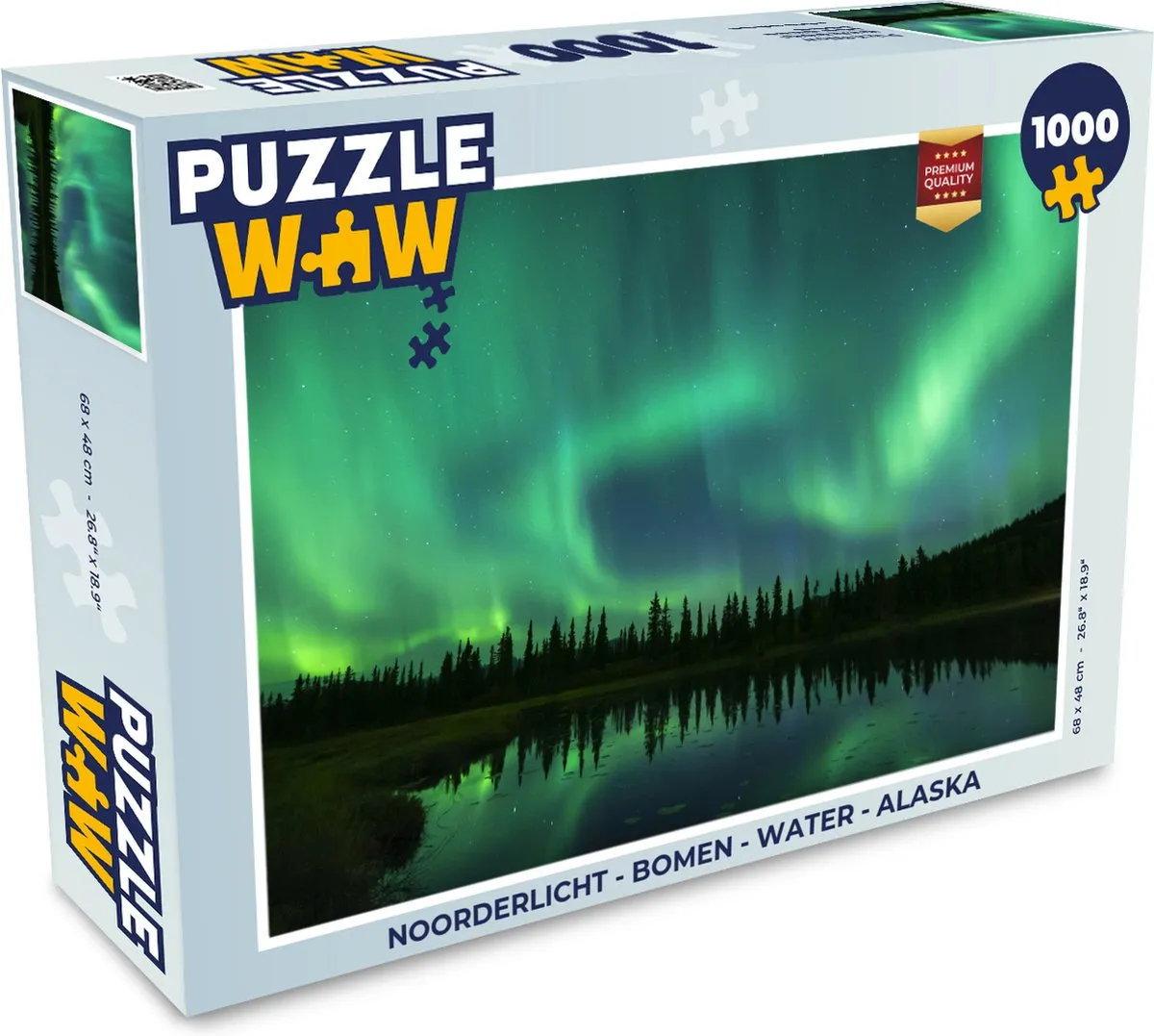 PuzzleWow Noorderlicht Alaska Legpuzzel 1000 Stuks