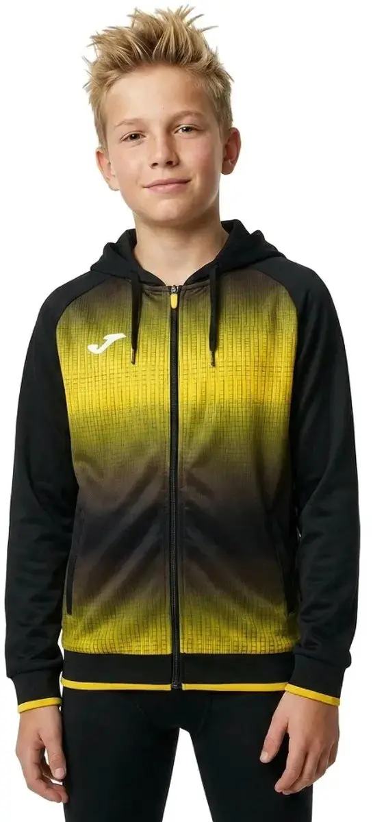 Joma Tiger V Sweatshirt met rits - 12-14 jaar - Geel/Zwart
