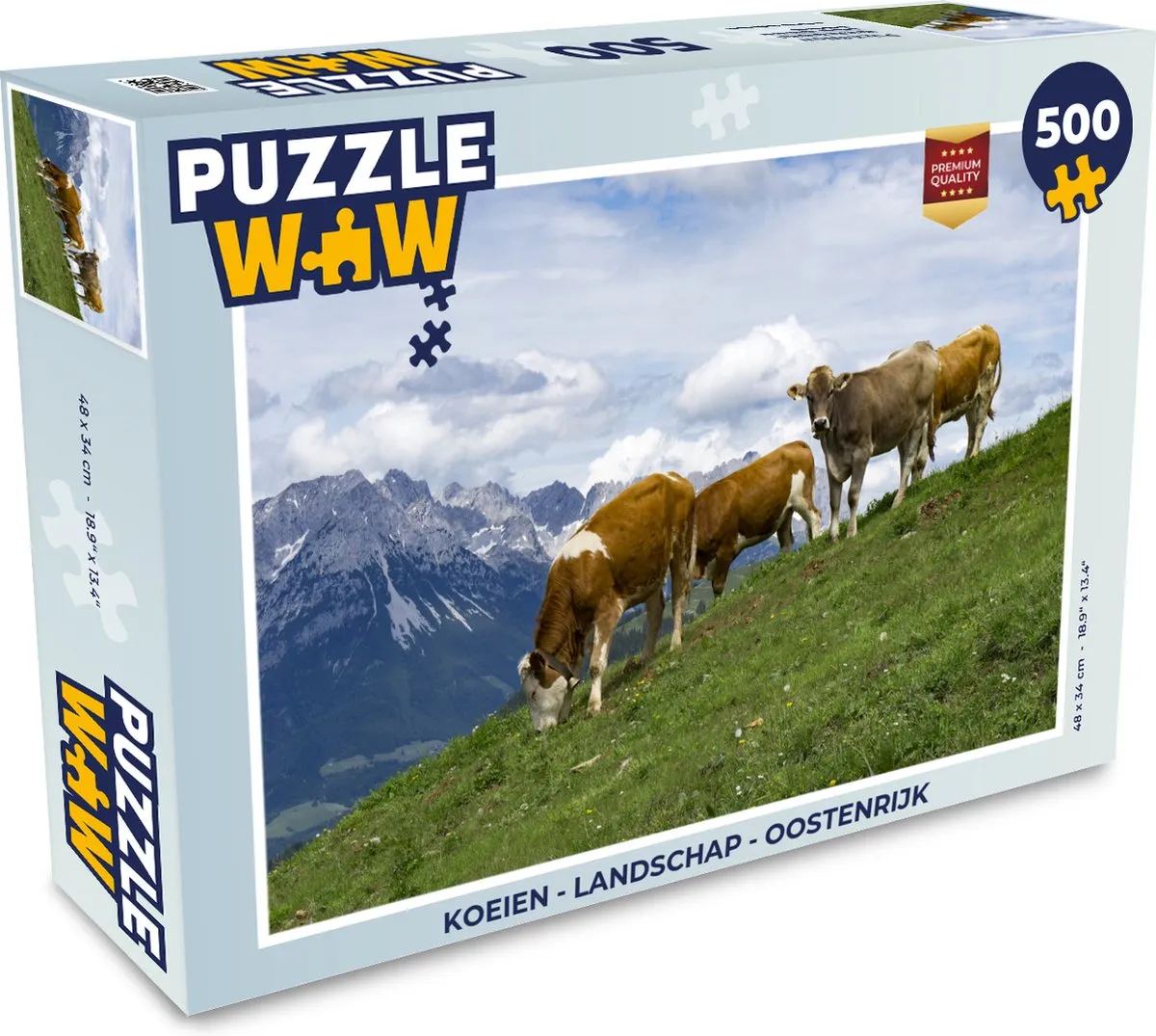 PuzzleWow Oostenrijk Landschap Legpuzzel 500 Stuks