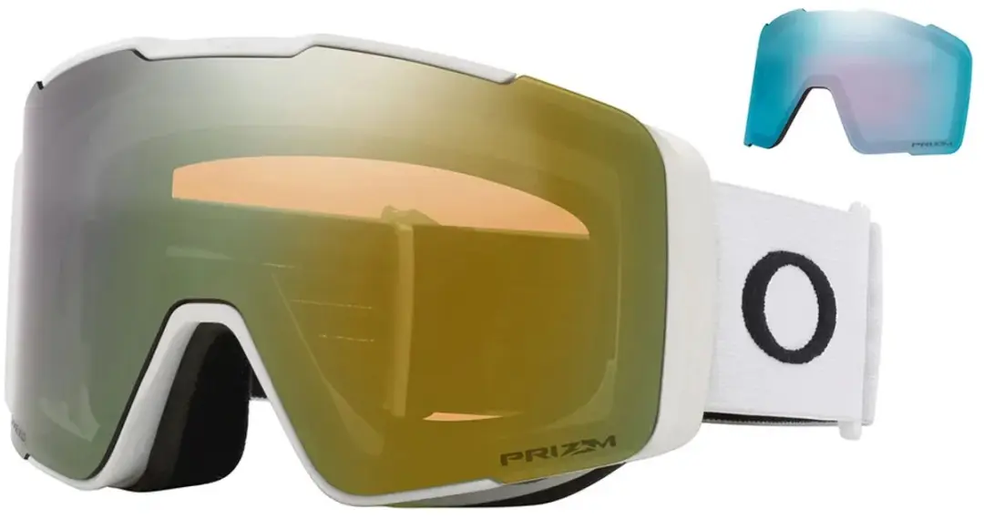Oakley Line Miner Pro L Skibrillen - Matte White - Extra Blauwe Lens - afbeelding 6 van 6