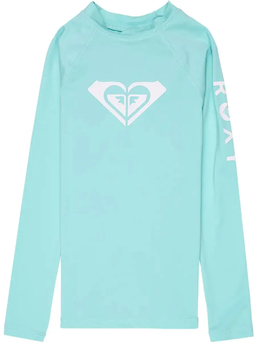 Roxy Ergwr03490 Whole Hearted Rash Guard Met Lange Mouwen Blauw 16 Years Meisje
