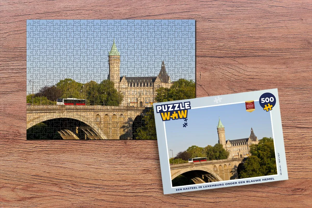 PuzzleWow Legpuzzel Een kasteel in Luxemburg 500 Stuks