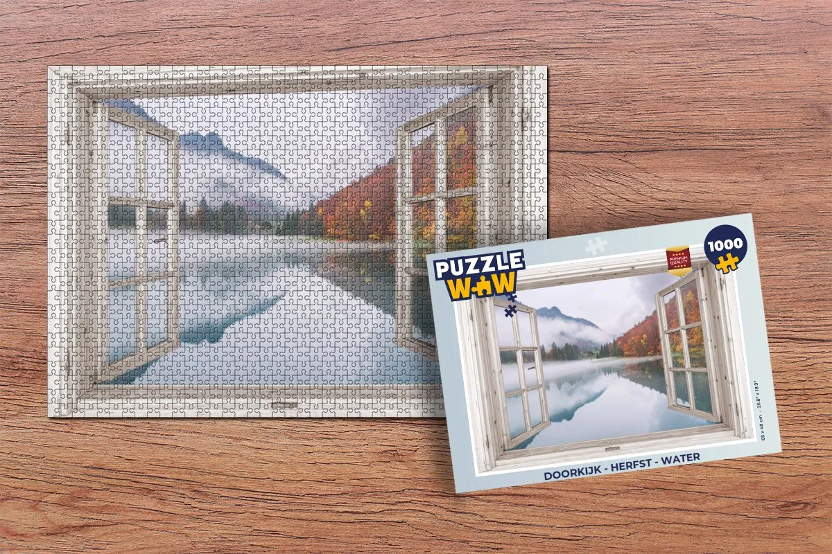 PuzzleWow Herfst Water Legpuzzel 1000 Stuks - Multicolor