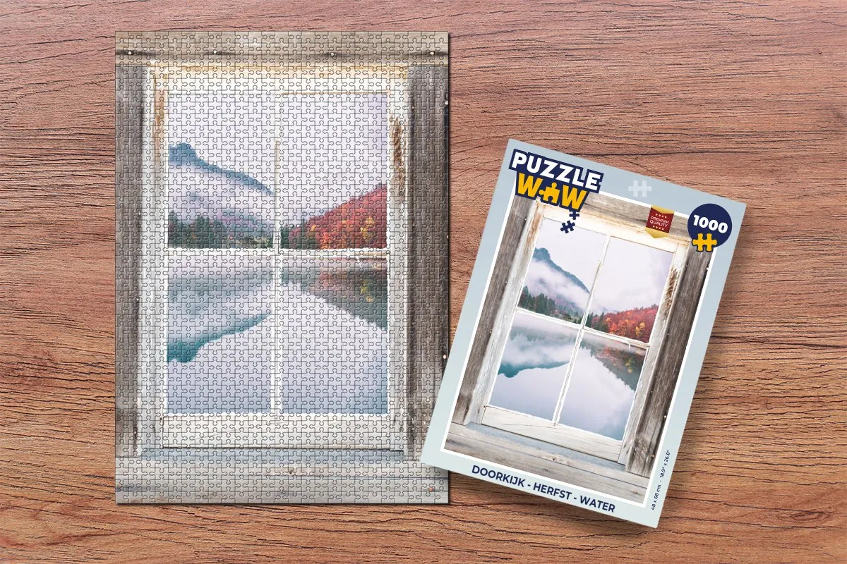 PuzzleWow Herfst Water Legpuzzel 1000 Stuks - Multicolor
