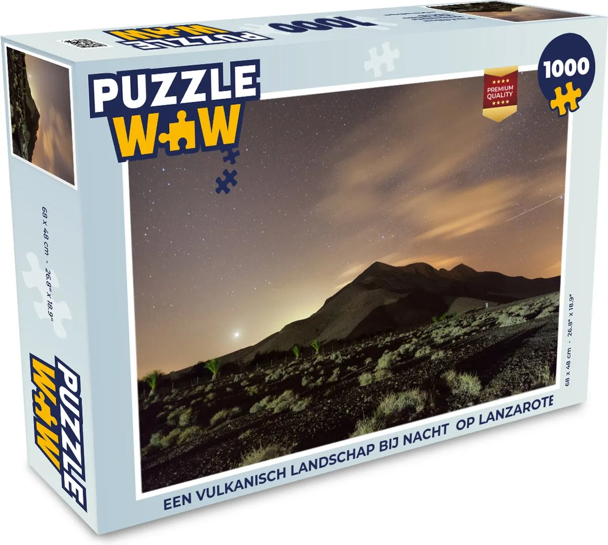 PuzzleWow Vulkanisch Landschap Lanzarote Legpuzzel 1000 Stuks