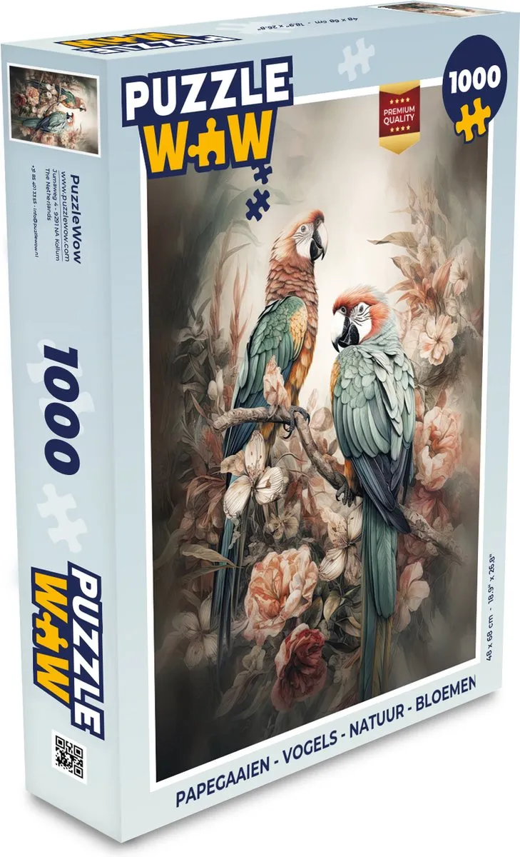 PuzzleWow Vogels & Natuur Legpuzzel 1000 Stuks - Multicolor