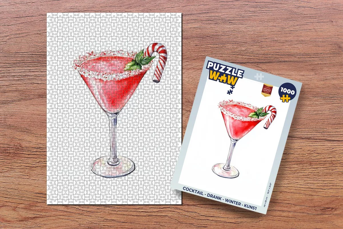PuzzleWow Cocktail Legpuzzel 1000 Stuks - Kerst