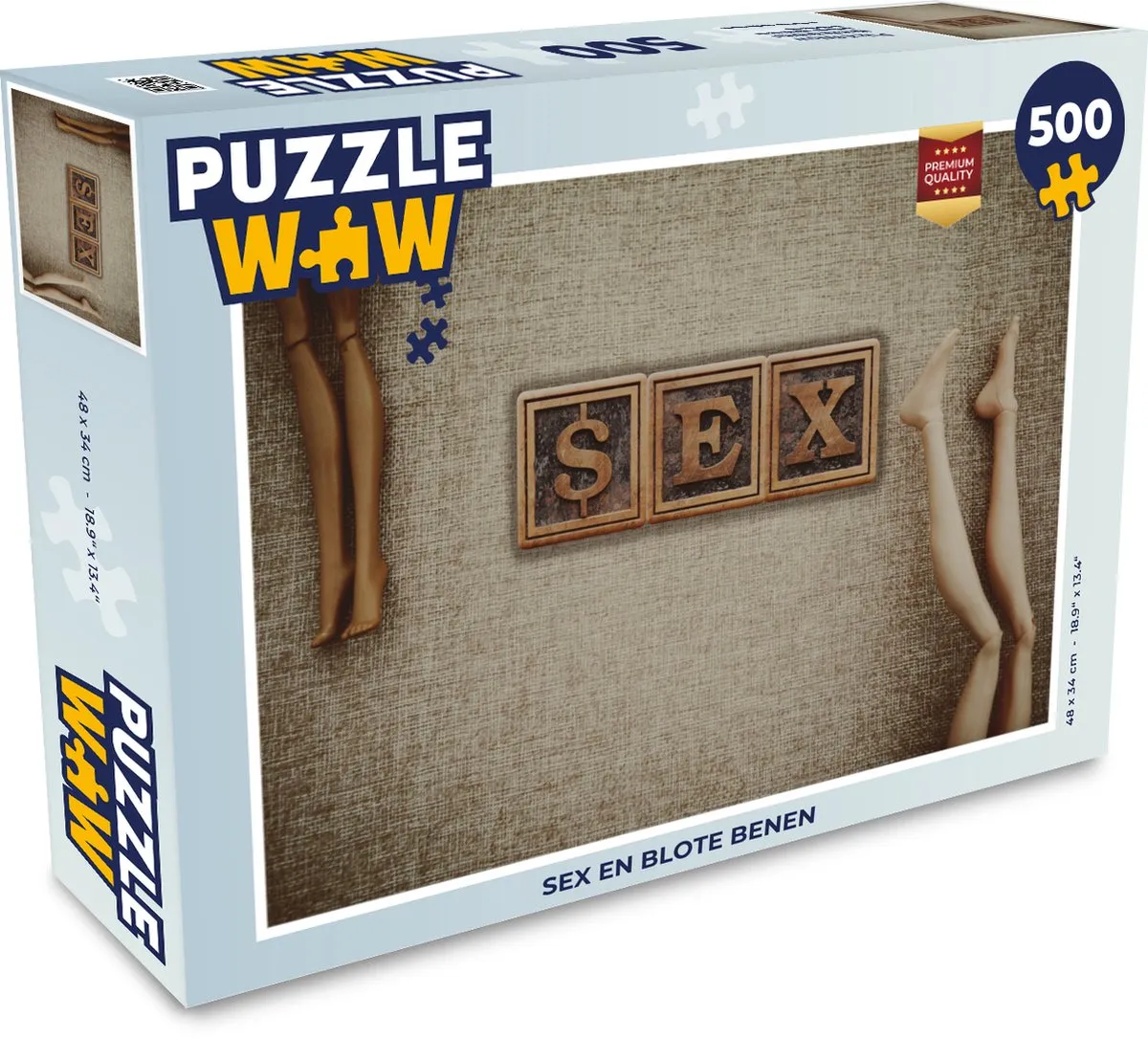 PuzzleWow Legpuzzel Sex en Blote Benen 500 Stuks - Multicolor