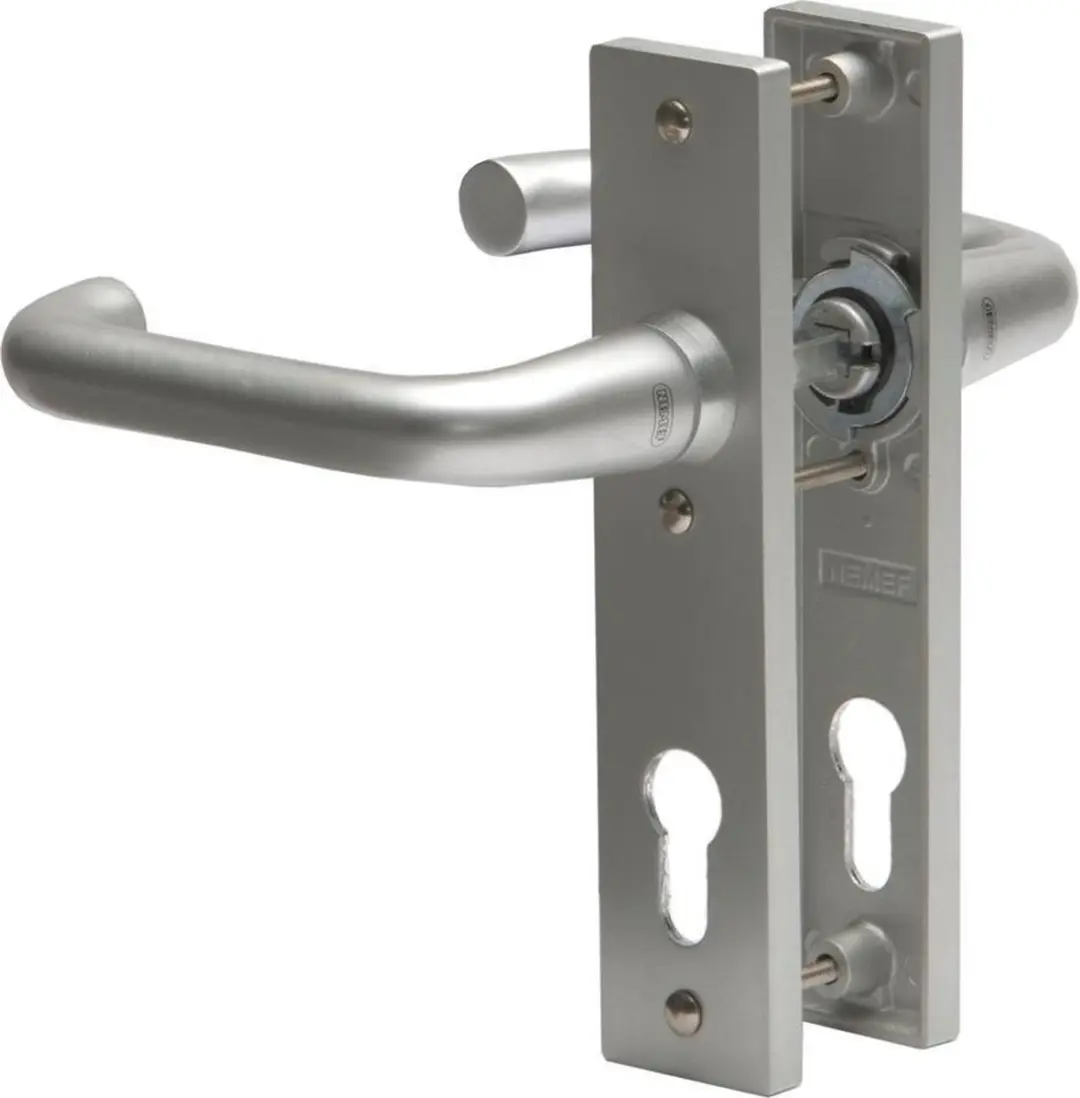 Nemef 3252 Deurkrukgarnituur PC55 F1 Aluminium - afbeelding 3 van 4