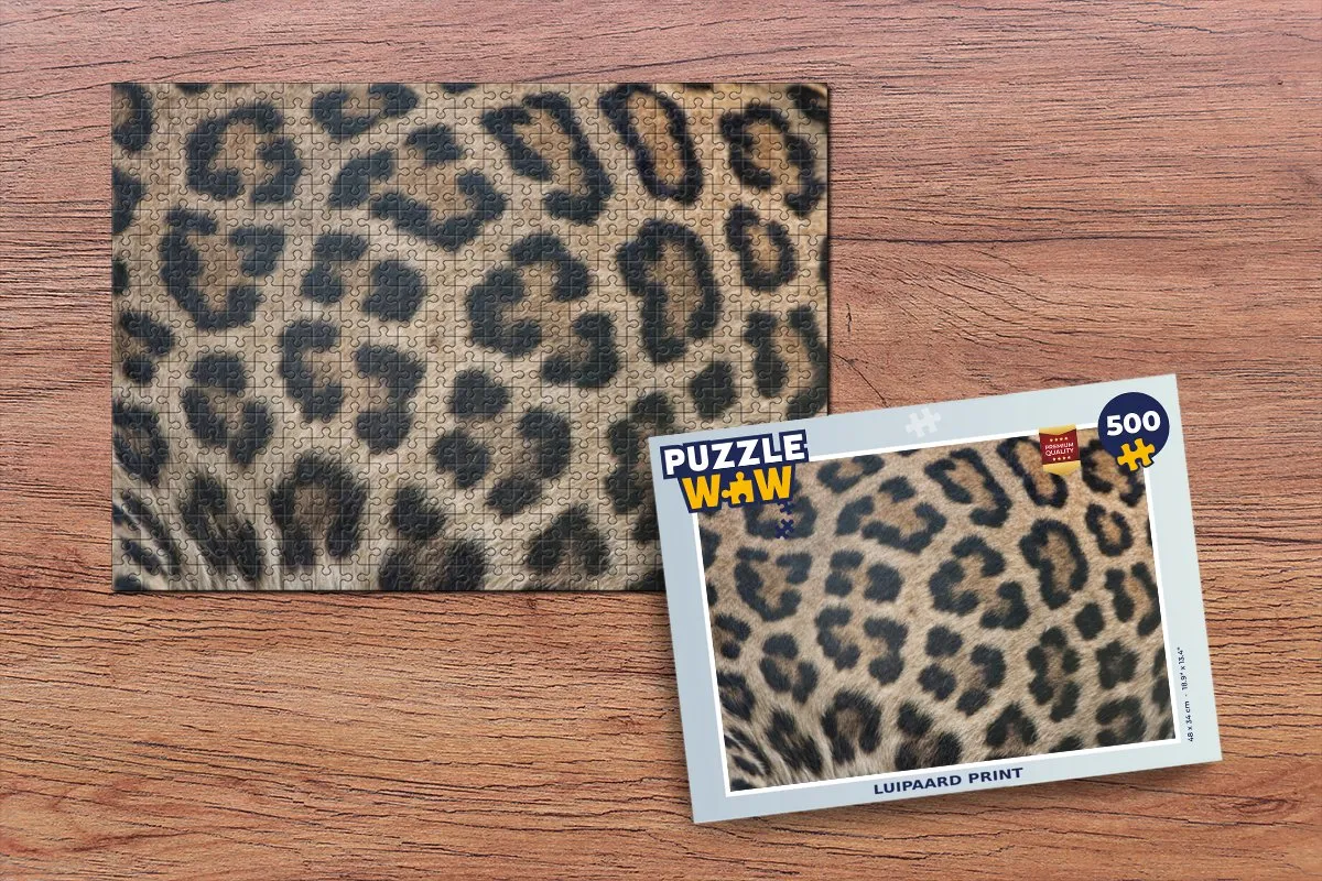 PuzzleWow Luipaardprint Legpuzzel 500 Stuks - Multicolor