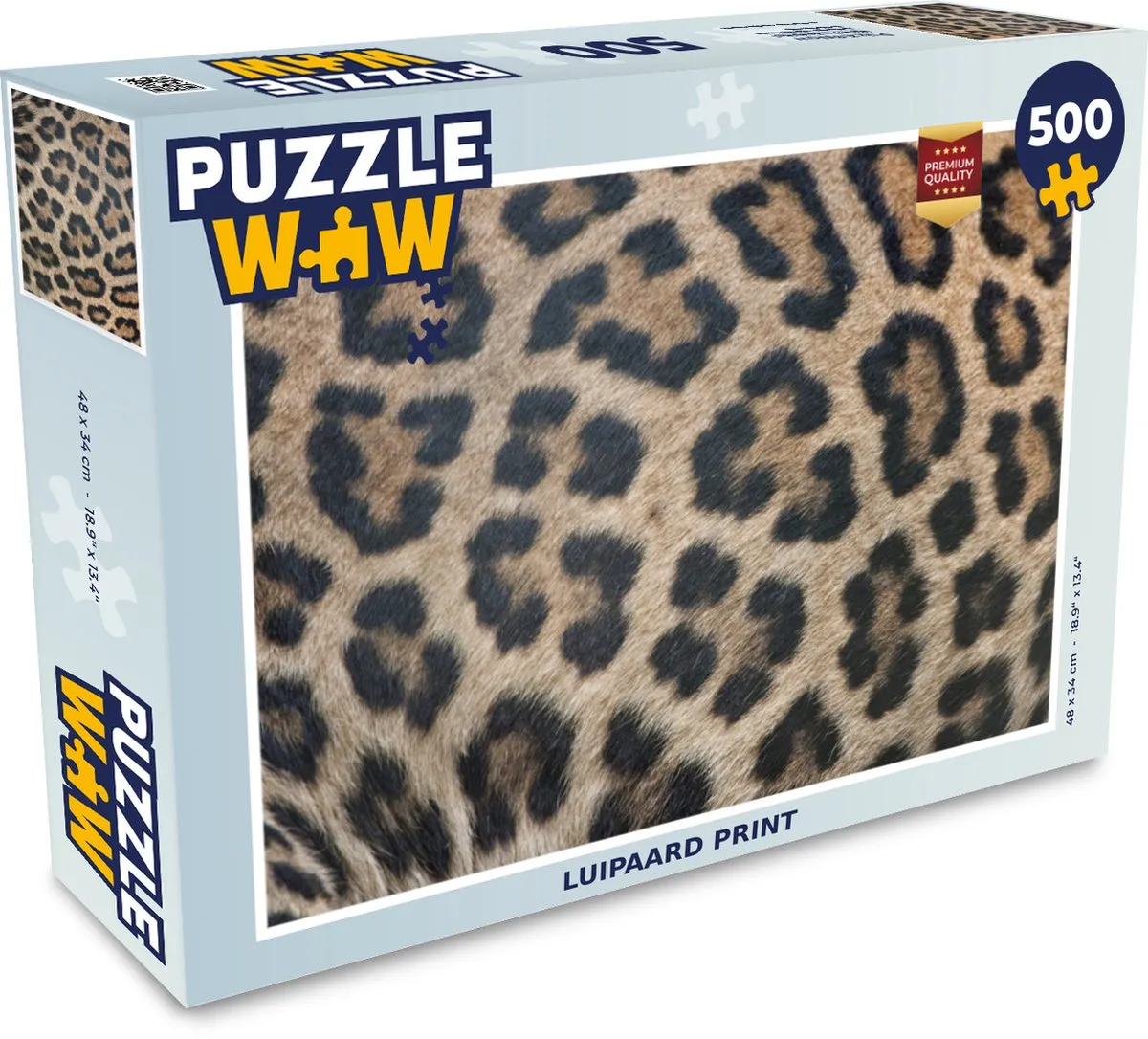 PuzzleWow Luipaardprint Legpuzzel 500 Stuks
