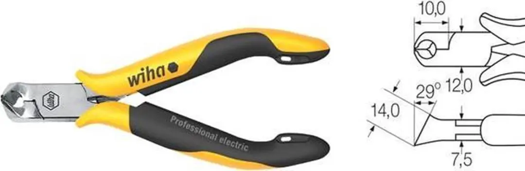 Wiha Oblique End Cutting Nippers ESD Z 46 1 04 115mm