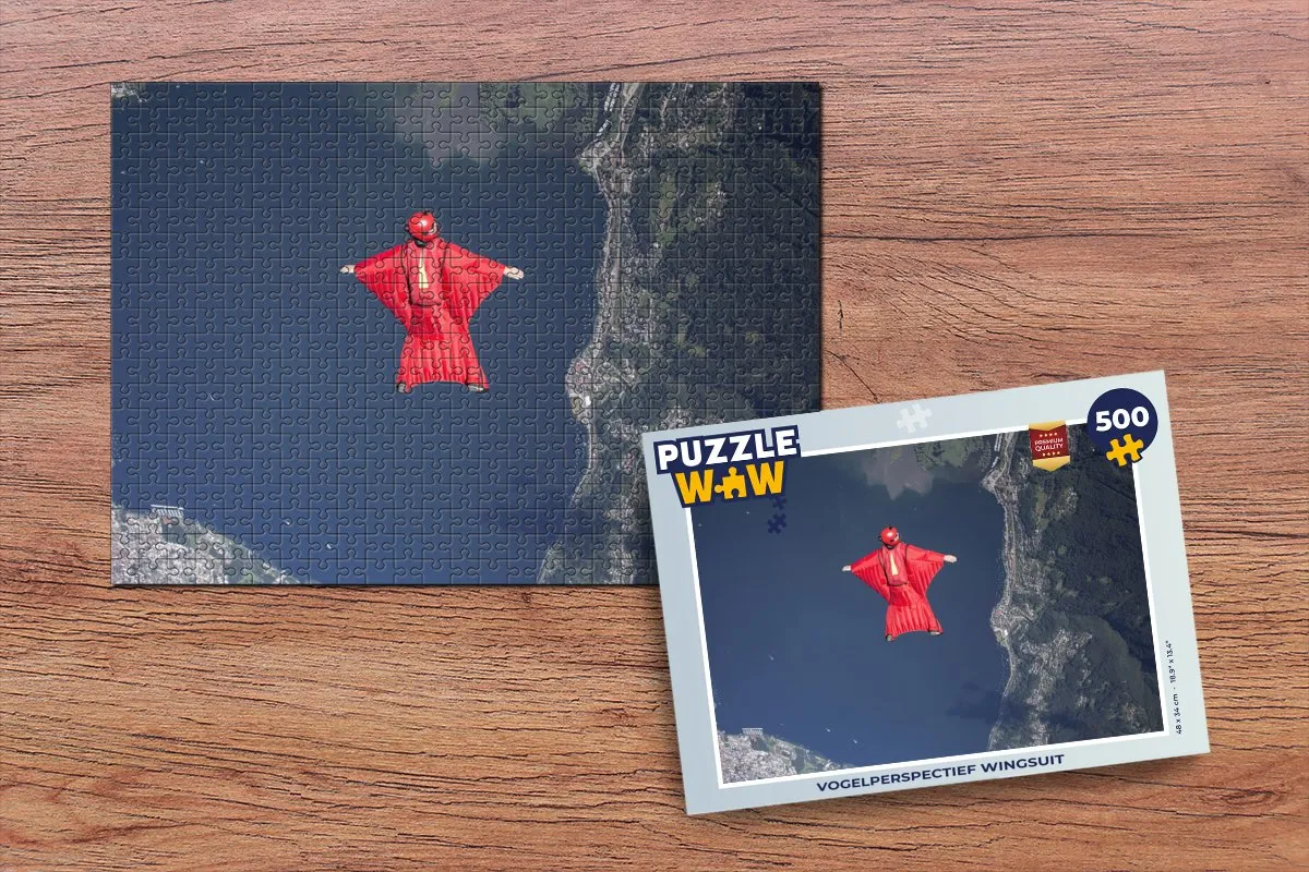 PuzzleWow Wingsuit Legpuzzel 500 Stuks - Multicolor