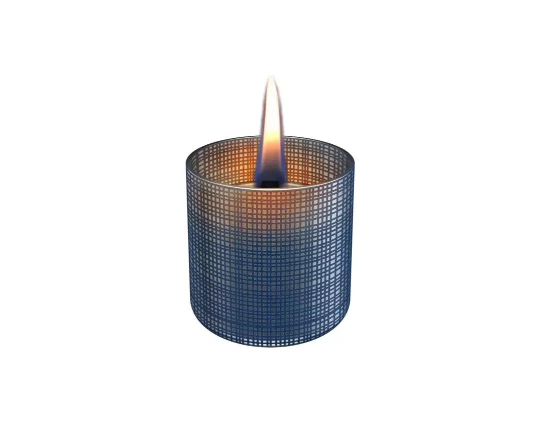 Tenderflame Lilly Glass 8cm - Blauw Print