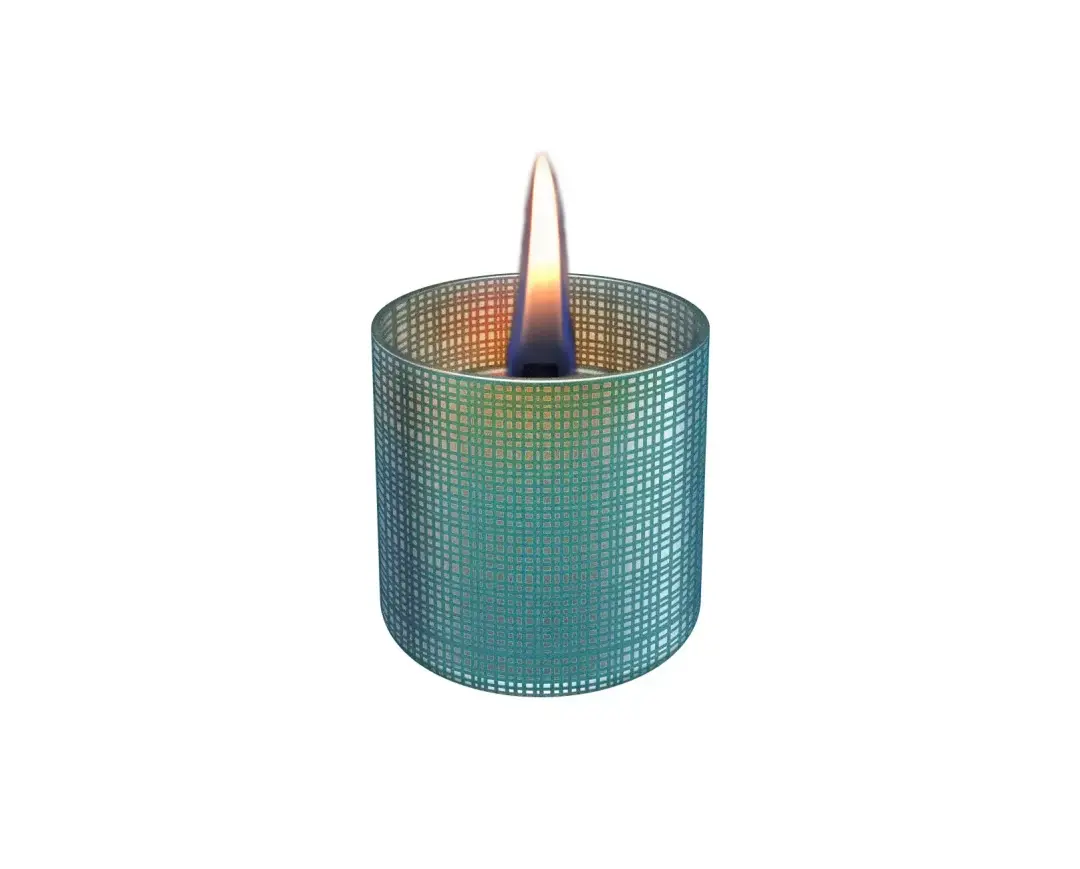Tenderflame Lilly Glass 8cm - Groen Print