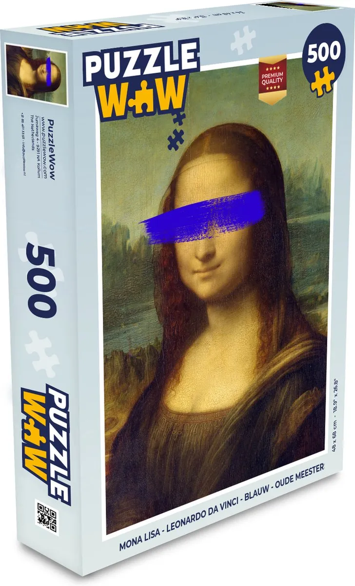 PuzzleWow Mona Lisa Legpuzzel 500 Stuks - Multicolor