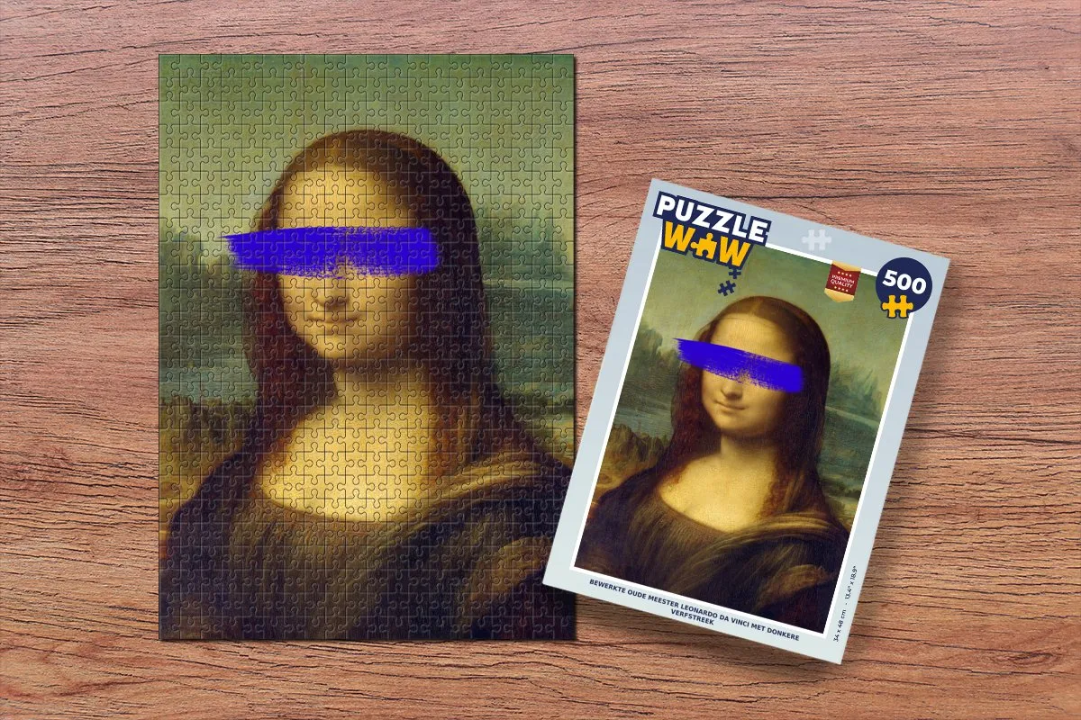 PuzzleWow Mona Lisa Legpuzzel 500 Stuks - Multicolor