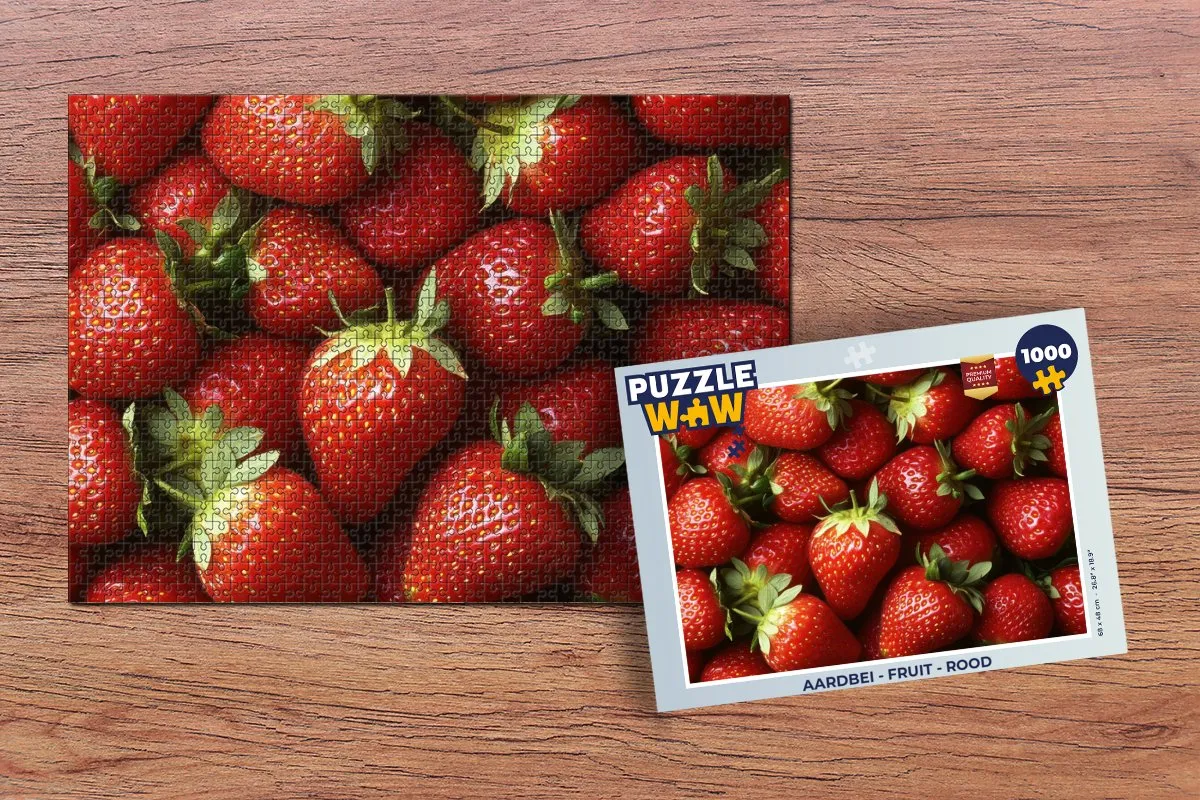PuzzleWow Aardbei Legpuzzel 1000 Stuks - Rood