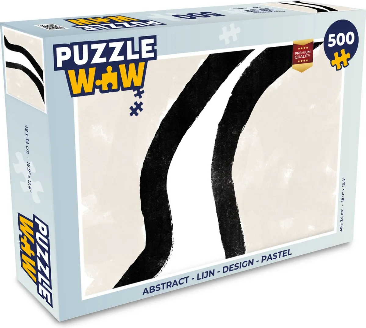 PuzzleWow Abstract Legpuzzel 500 Stuks - Multicolor