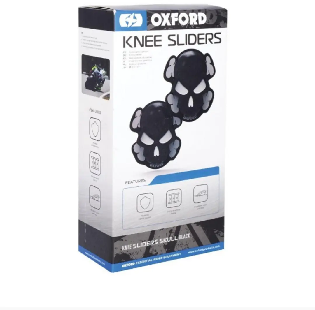 Oxford Skull Knie Sliders - Zwart - afbeelding 4 van 4