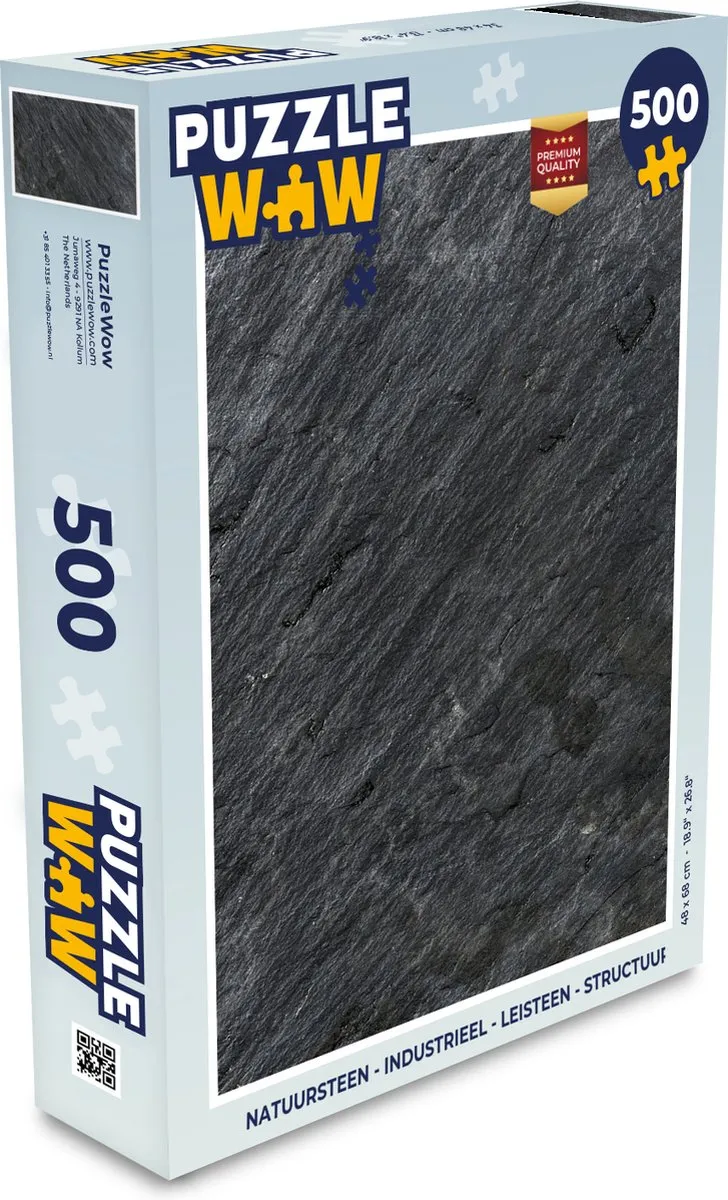 PuzzleWow Natuursteen Leisteen Puzzel 500 Stuks - Multicolor