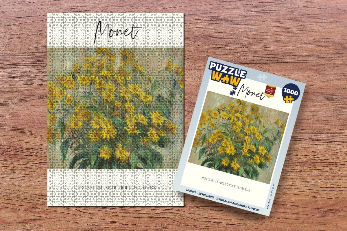 PuzzleWow Monet Jerusalem Artichoke Flowers Legpuzzel 1000 Stuks - Multicolor
