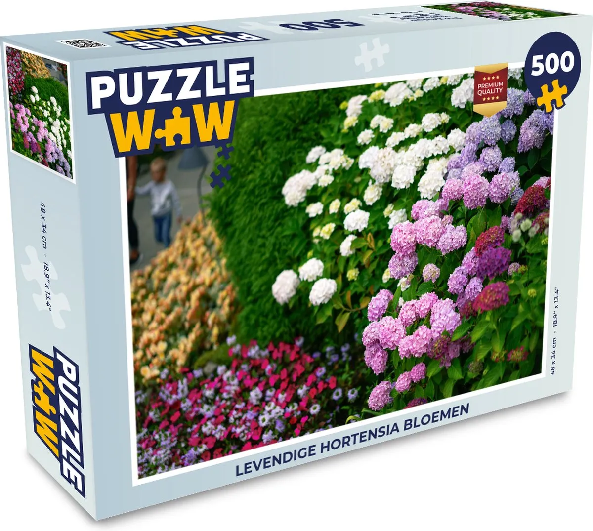 PuzzleWow Levendige Hortensia Bloemen Legpuzzel 500 Stuks