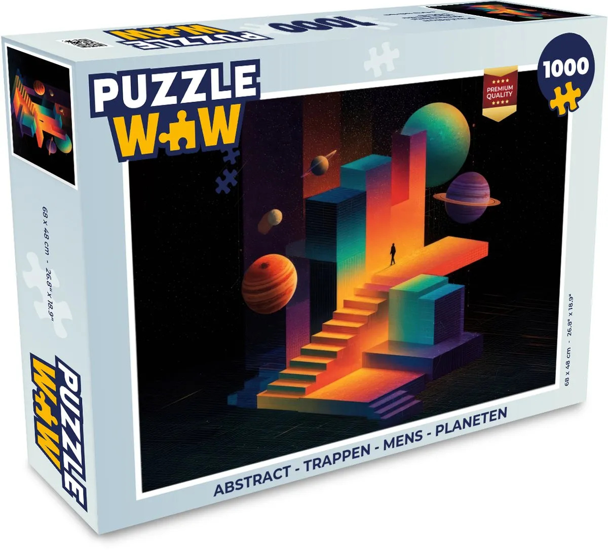 PuzzleWow Abstract Trappen Planeten Legpuzzel 1000 Stuks