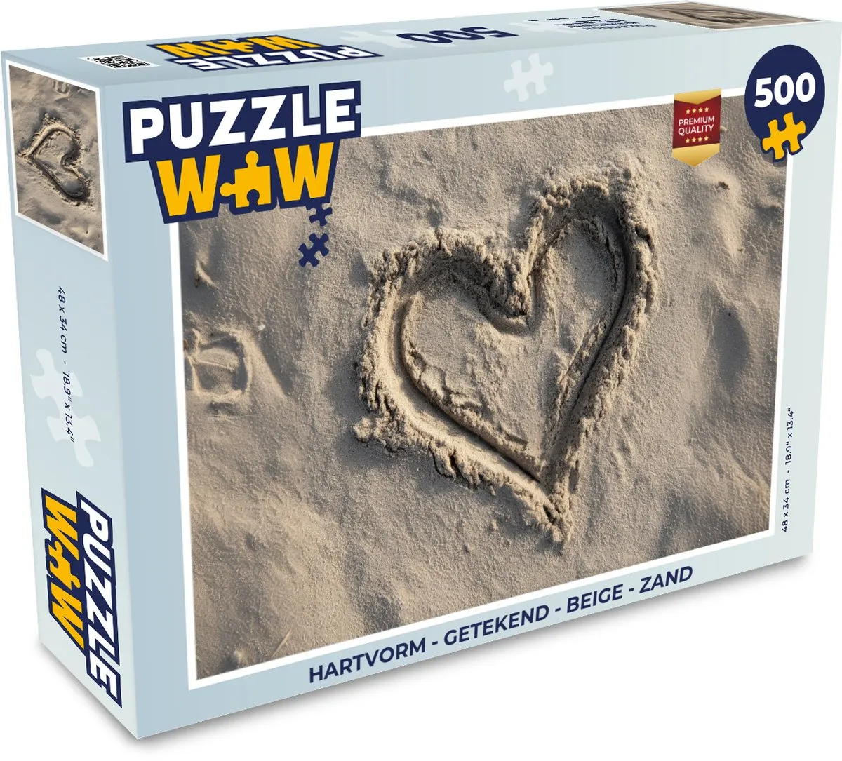 PuzzleWow Hartvorm Legpuzzel 500 Stuks
