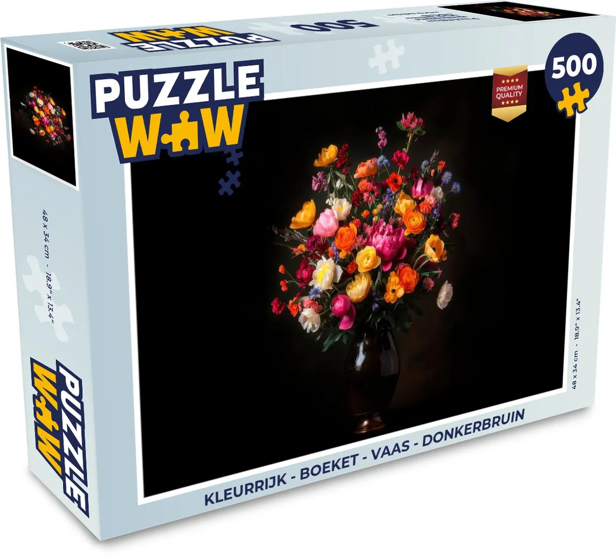 PuzzleWow Kleurrijk Boeket Legpuzzel 500 Stuks