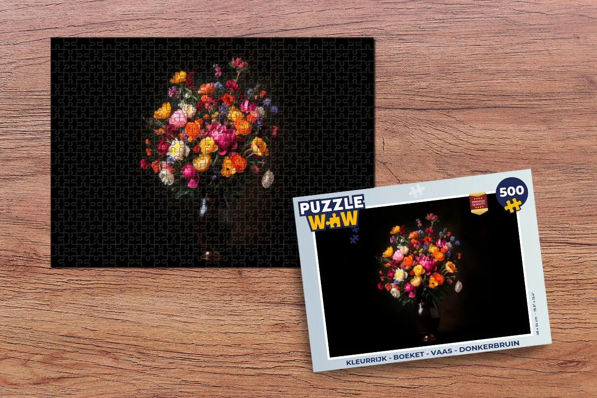 PuzzleWow Kleurrijk Boeket Legpuzzel 500 Stuks - MPN 8721179511846