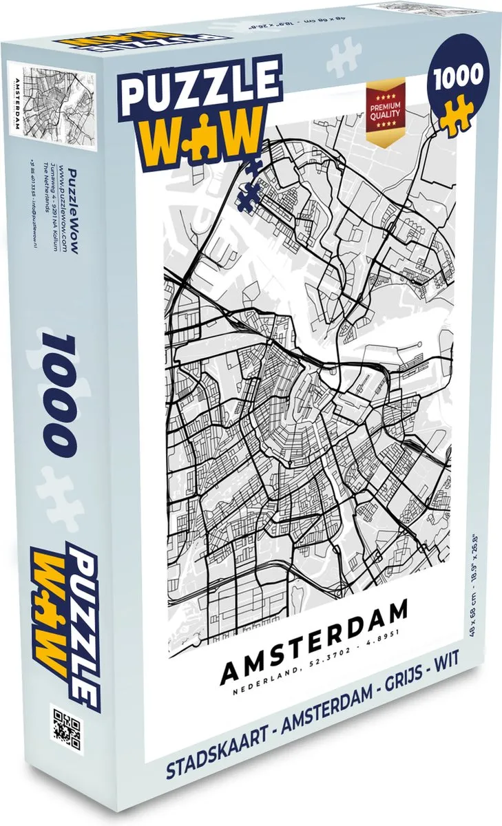 PuzzleWow Amsterdam Legpuzzel 1000 Stuks