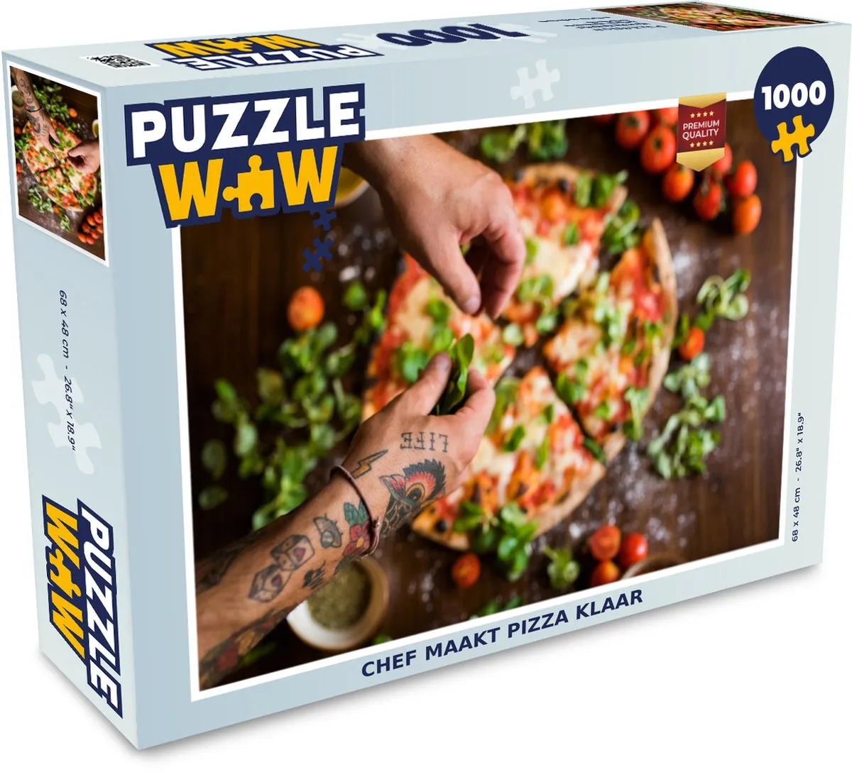 PuzzleWow Puzzel Chef Pizza Legpuzzel 1000 Stuks