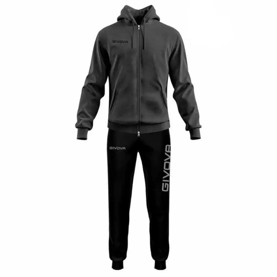 Givova King Trainingspak - XS 10-12 jaar - Zwart/Grijs
