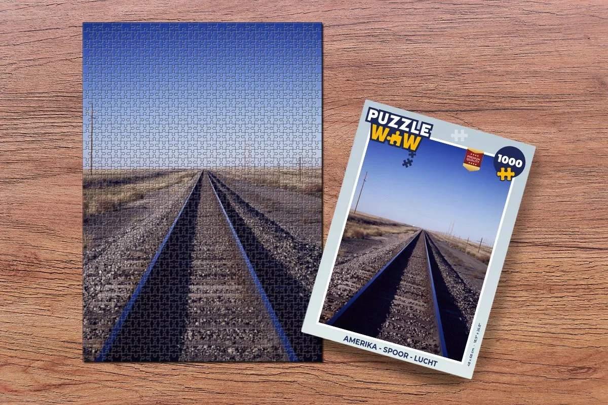 PuzzleWow Amerika Spoor Lucht Legpuzzel 1000 Stuks - Multicolor