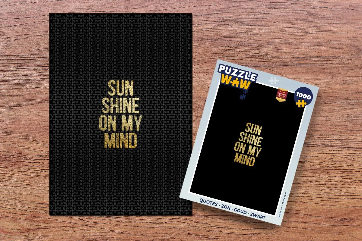 PuzzleWow Quotes Zon Puzzel 1000 Stuks - Multicolor