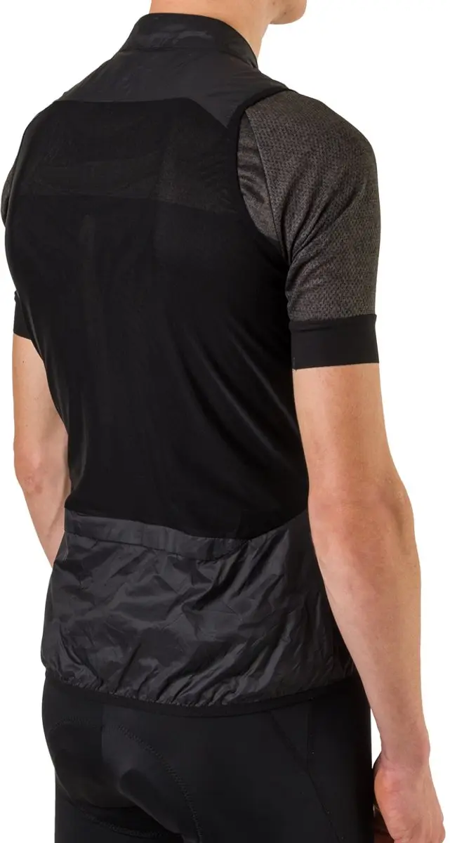 AGU Essential Wind Body - Fietsshirt mouwloos - Winddicht en waterafstotend - Ademende mesh rug - Reflecterend - Zwart - Heren - S