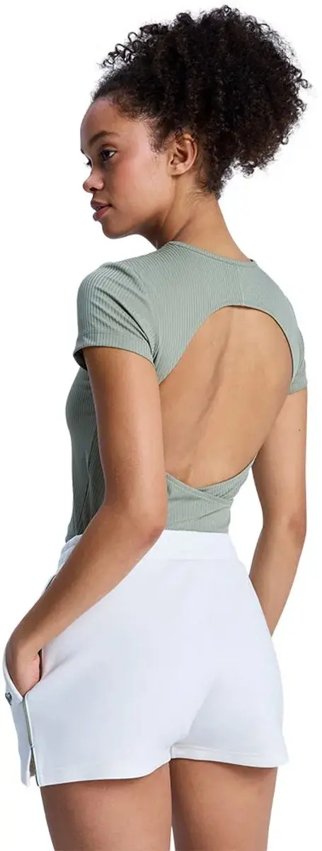 Roxy Rise & Vibe Korte Sportbroek M - Wit - afbeelding 2 van 4