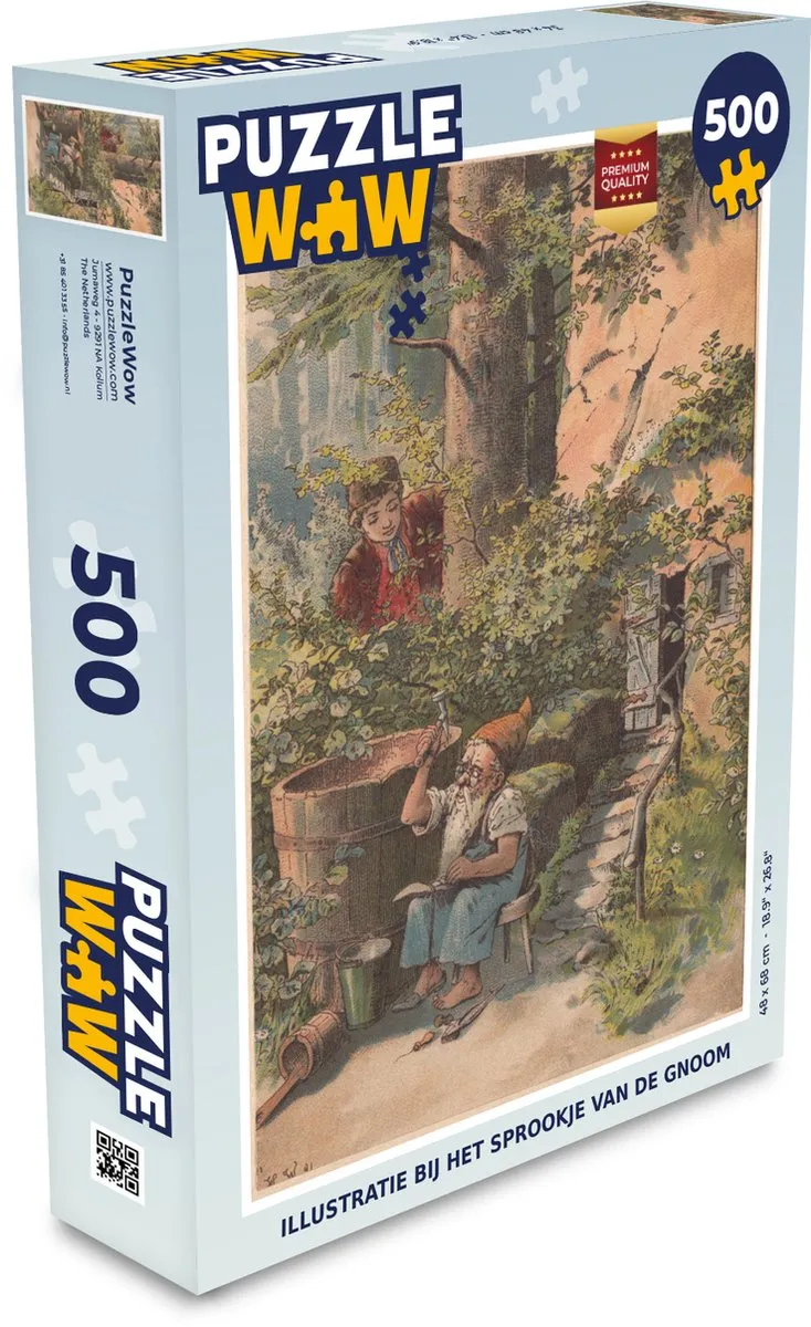 PuzzleWow Legpuzzel Kabouter 500 Stuks