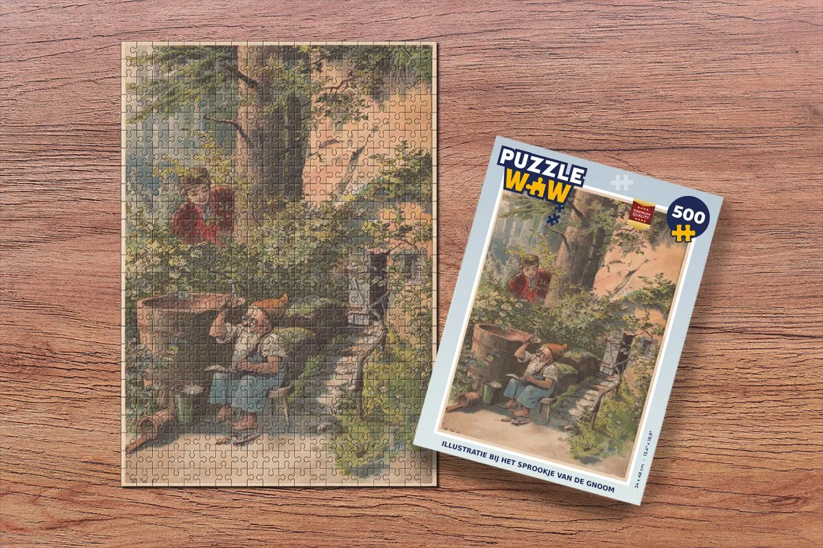 PuzzleWow Legpuzzel Kabouter 500 Stuks - Multicolor